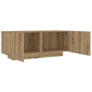 sengebord 100x35x40 cm konstrueret træ kunsteg