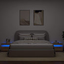Sengeskab med LED-lys Artisan Eg 60x35x40 cm Konstrueret træ