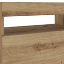 Sengeskab med LED-lys Artisan Eg 60x35x40 cm Konstrueret træ
