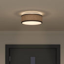 Loftlampe med spotlights Sort 30 x 30 x 13,5 cm Stof