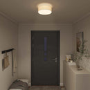Loftlampe med spotlights Hvid 30 x 30 x 13,5 cm Stof