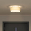 Loftlampe med spotlights Hvid 30 x 30 x 13,5 cm Stof