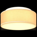 Loftlampe med spotlights Hvid 30 x 30 x 13,5 cm Stof