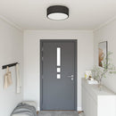 Loftlampe med spotlights Sort 38 x 38 x 13,5 cm Stof
