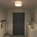 Loftlampe med spotlights Hvid 38 x 38 x 13,5 cm Stof