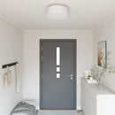 Loftlampe med spotlights Hvid 38 x 38 x 13,5 cm Stof