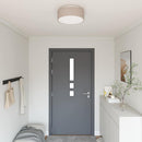 Loftlampe med spotlights Gråbrun 38 x 38 x 13,5 cm Stof