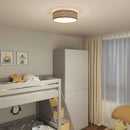 Loftlampe med spotlights Sort 38 x 38 x 13,5 cm Stof