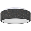 Loftlampe med spotlights Sort 38 x 38 x 13,5 cm Stof