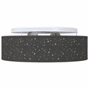 Loftlampe med spotlights Sort 38 x 38 x 13,5 cm Stof