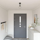 Loftsspot med spotlights Sort 13 x 13 x 26 cm Glas og Metal