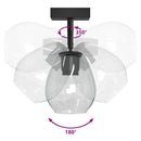 Loftsspot med spotlights Sort 13 x 13 x 26 cm Glas og Metal