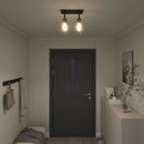 Loftsspot med spotlights Sort 33 x 13 x 26 cm Glas og Metal