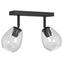 Loftsspot med spotlights Sort 33 x 13 x 26 cm Glas og Metal