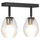 Loftsspot med spotlights Sort 33 x 13 x 26 cm Glas og Metal