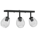 Loftsspot med spotlights Sort 54 x 13 x 26 cm Glas og Metal