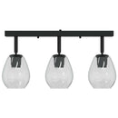 Loftsspot med spotlights Sort 54 x 13 x 26 cm Glas og Metal