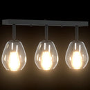 Loftsspot med spotlights Sort 54 x 13 x 26 cm Glas og Metal