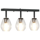 Loftsspot med spotlights Sort 54 x 13 x 26 cm Glas og Metal