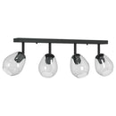 Loftsspot med spotlights Sort 73,5 x 13 x 26 cm Glas og Metal