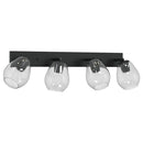 Loftsspot med spotlights Sort 73,5 x 13 x 26 cm Glas og Metal