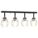 Loftsspot med spotlights Sort 73,5 x 13 x 26 cm Glas og Metal