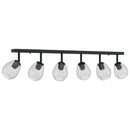 Loftsspot med spotlights Sort 110,5 x 13 x 26 cm Glas og Metal