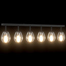 Loftsspot med spotlights Sort 110,5 x 13 x 26 cm Glas og Metal