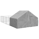 Udendørs hundegård med løbegård 7x3x1,9 m Galvaniseret stål