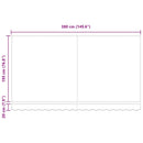 Reservedug til markise Creme 4 x 2 m Polyester