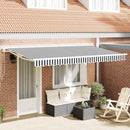 Reservedug til markise Anthracit og hvid 4 x 2 m Polyester