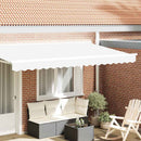 Markise kappa erstatning Hvid 380 x 20 cm Polyester
