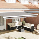Markise kappa erstatning Lysegrå 480 x 20 cm Polyester