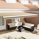 Markise kappa erstatning Grøn og gul 480 x 20 cm Polyester
