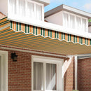 Markise kappa erstatning Grøn og gul 480 x 20 cm Polyester