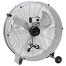 Tromleventilator med hjul Sølv 79 x 37 x 82 cm Aluminium