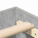 Sengestel Beton Grå 203 x 93 x 25 cm Konstrueret træ