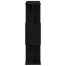 bogreol 80x24x96 cm konstrueret træ sort-eg