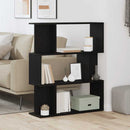 bogreol 80x24x96 cm konstrueret træ sort-eg