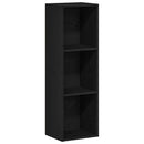bogreol 36x30x114 cm konstrueret træ sort-eg
