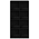 bogreol 66x30x130 cm konstrueret træ sort egetræsfarve