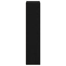 bogreol 66x30x130 cm konstrueret træ sort egetræsfarve