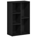 bogreol 50x25x80 cm konstrueret træ sort-eg