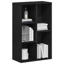 bogreol 50x25x80 cm konstrueret træ sort-eg