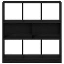 bogreol 97,5x29,5x100 cm konstrueret træ sort-eg