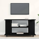 tv-skab med hjul 80x40x45 cm konstrueret træ sort-eg