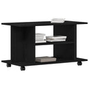 tv-skab med hjul 80x40x45 cm konstrueret træ sort-eg