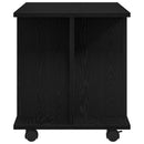 tv-skab med hjul 80x40x45 cm konstrueret træ sort-eg