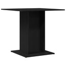 spisebord 80x80x75 cm konstrueret træ sort egetræsfarve