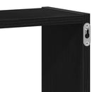 væghylder 68x15x68 cm kubeformet konstrueret træ sort egetræ